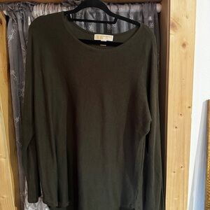 Olive Green Long Sleeve Top-Large